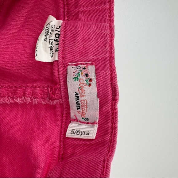 Love Cottage Apparel Pink Stretchy Bell Bottom Jeans – Size 5/6, Ruffle Flare - Picture 3 of 6